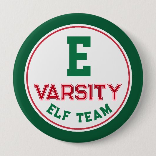 Funny Elf Team Christmas Button Button (Vorderseite)