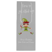 Funny Elf Weihnachten Elfenbeinküche Geschenktüte Für Weinflaschen (Vorderseite)