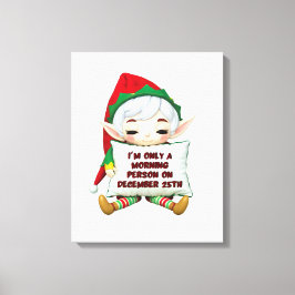 Funny Elf Weihnachts-Leinwand Wall Art Leinwanddruck