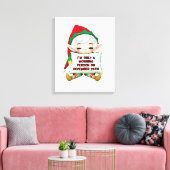 Funny Elf Weihnachts-Leinwand Wall Art Leinwanddruck (Insitu (Wohnzimmer))