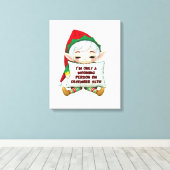 Funny Elf Weihnachts-Leinwand Wall Art Leinwanddruck (Insitu (Holzboden))
