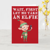 Funny Elf Weihnachtspun Gelassen Ich nehme eine El Karte (Gelbe Blume)