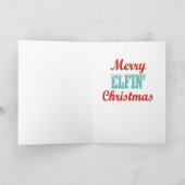 Funny Elfin Christmas Feiertagskarte (Innenseite)