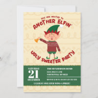 Funny Elfin Weihnachts-Ugly-Sweater-Party