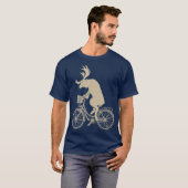 Funny Elk Reiten eines Radtiergeschenke T-Shirt (Vorne ganz)