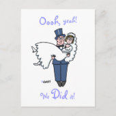 Funny Elopement Ankündigung Postcard Template (Vorderseite)