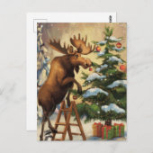 Funny Else Dekoriert den Weihnachtsbaum Postkarte (Vorne/Hinten)