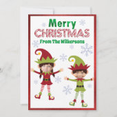 Funny Elves Custom Kids Fotos Frohe Weihnachten (Vorderseite)