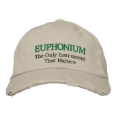 Funny Embroided Euphonium Music Hat Bestickte Kappe (Vorderseite)