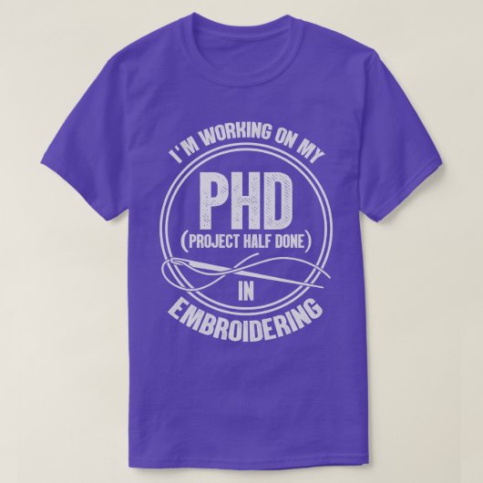Funny Embroidering Geschenk T-Shirt (Design vorne)