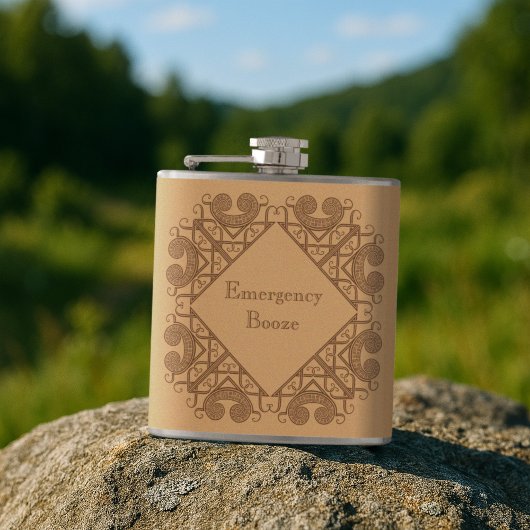 Funny Emergency Boost Fügen Sie Ihren Text keltisc Flachmann