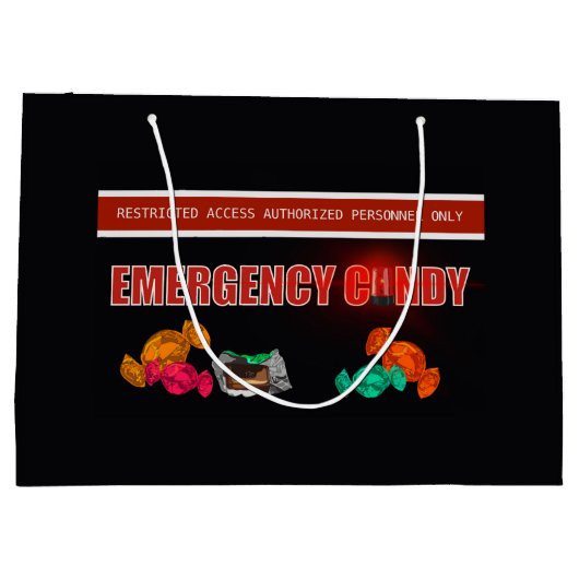 Funny Emergency Candy Safety First Große Geschenktüte (Rückseite)