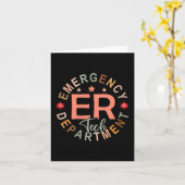 Funny Emergency Department Tech Emergency Room Tec Karte (Gelbe Blume)