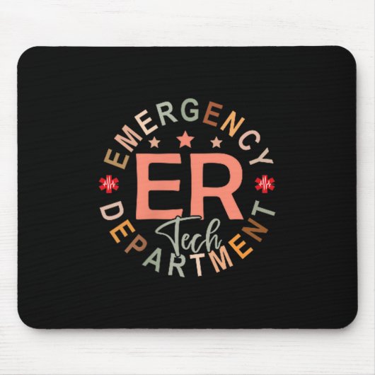 Funny Emergency Department Tech Emergency Room Tec Mousepad (Vorne)