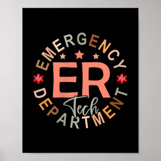Funny Emergency Department Tech Emergency Room Tec Poster (Vorne)