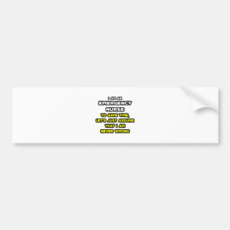 Funny Emergency Nurse T - Shirt und Geschenke Autoaufkleber