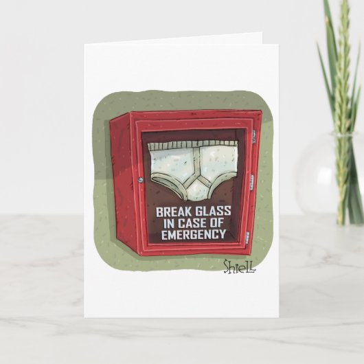 Funny Emergency Underpanants Karte (Vorderseite)