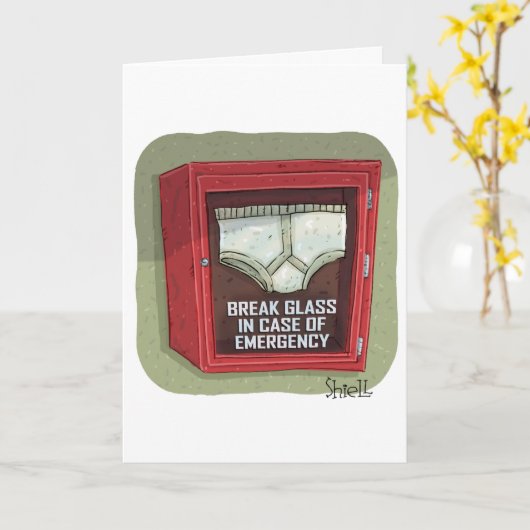 Funny Emergency Underpanants Karte (Gelbe Blume)