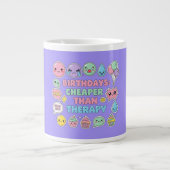 Funny Emoji Birthday Zitat Grafik Jumbo-Tasse (Vorderseite)