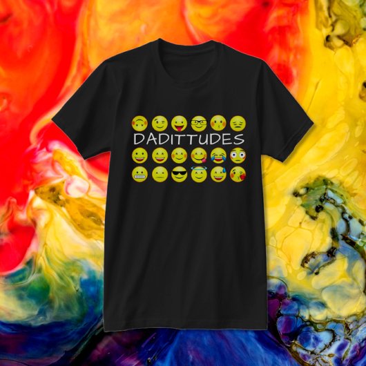 Funny Emoji Dadittude T-Shirt
