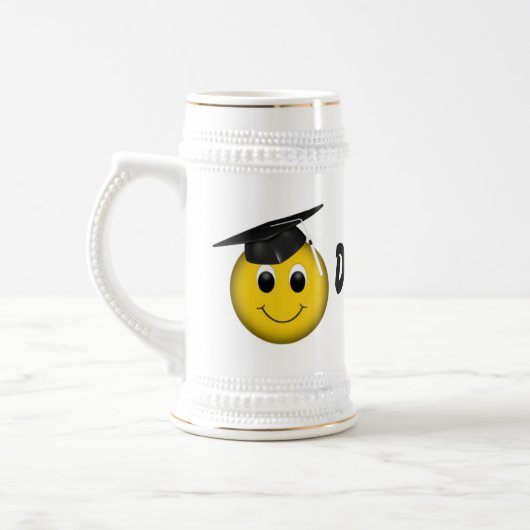 Funny Emoji "Done" Abschluss Bierglas (Links)