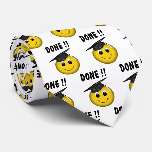 Funny Emoji "Done" Abschluss Krawatte (Gerollt)