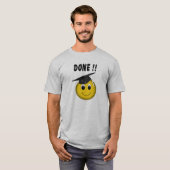 Funny Emoji "Done" Abschluss T-Shirt (Vorne ganz)