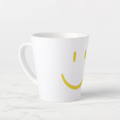 Funny Emoji Face Latte Tasse (Linke Ecke)