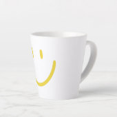 Funny Emoji Face Latte Tasse (Rechte Ecke)
