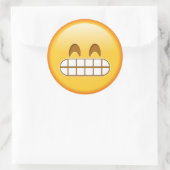 Funny emoji glänzend rund Aufkleber (Tasche)