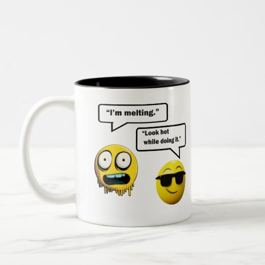Funny Emoji-Kaffeepause Tasse (Links)