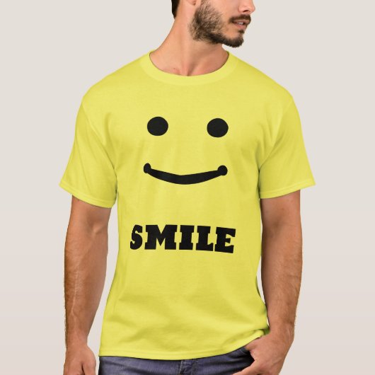 Funny Emoji lächelnd Gesicht T-Shirt (Vorderseite)