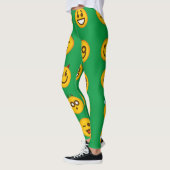 Funny Emoji Leggings | Niedliche grüne Leggings (Links)