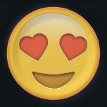Funny Emoji Papierplatte Pappteller<br><div class="desc">Diese lustige gelbe Papiertafel zeigt die glücklichen Emoji mit dem Ausdruck Liebe. Ideal für Kinder,  Geburtstagsfeiern,  Kinderbetreuung,  Party und Party im sonnigen Garten.</div>