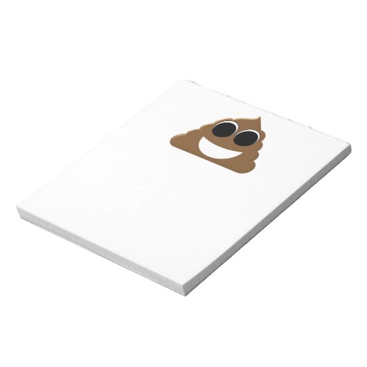 Funny Emoji Poo Notizblock (Rotiert)