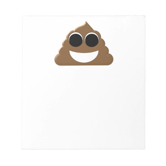 Funny Emoji Poo Notizblock (Vorderseite)