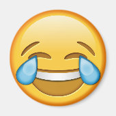 Funny emoji Rundmagnet Magnet (Vorne)