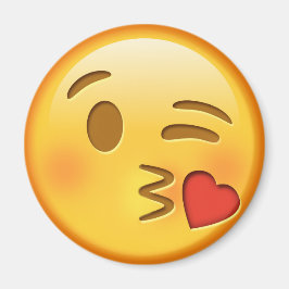 Funny emoji Rundmagnet Magnet