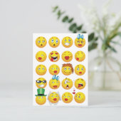 Funny Emoji sieht sich Coolen Phantastischen Läche Postkarte (Stehend Vorderseite)