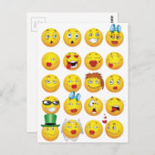 Funny Emoji sieht sich Coolen Phantastischen Läche Postkarte (Vorne/Hinten)