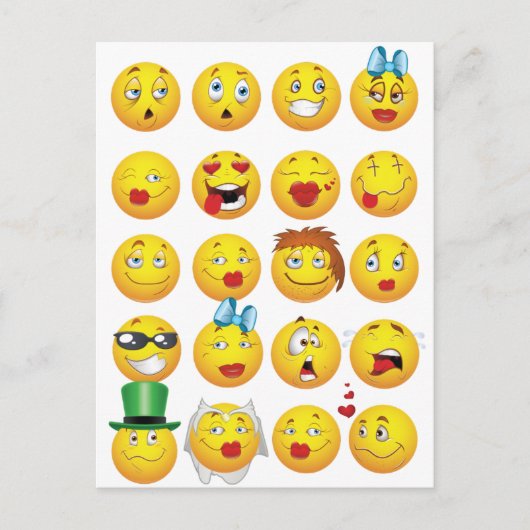 Funny Emoji sieht sich Coolen Phantastischen Läche Postkarte (Vorderseite)
