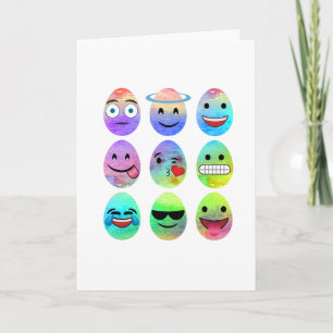Funny Emojis, Osteroji Eggs, Emoticon Egg Feiertagskarte
