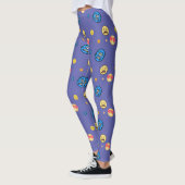 Funny Emojis von vielen Emotionen im Hintergrund Leggings (Links)