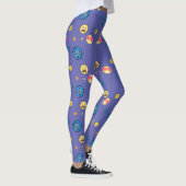 Funny Emojis von vielen Emotionen im Hintergrund Leggings (Rechts)