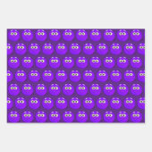 Funny Emoticon Faces gepolstertes Muster Geschenkpapier Set (Vorderseite)