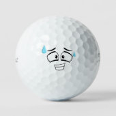 Funny Emoticon Golfball (Vorderseite)
