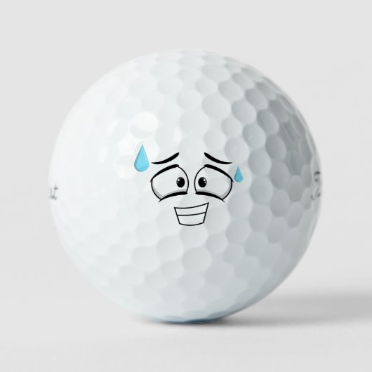 Funny Emoticon Golfball (Vorderseite)