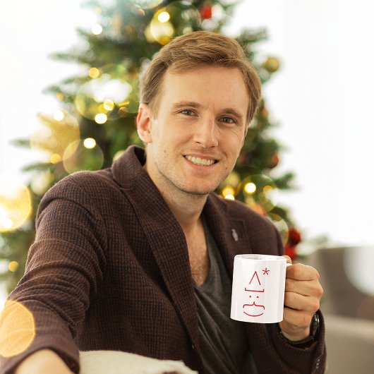 Funny Emoticon Santa Niedlich Geek Nerd Warme Kaka Tasse
