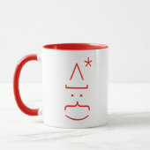 Funny Emoticon Santa Niedlich Geek Nerd Warme Kaka Tasse (Links)
