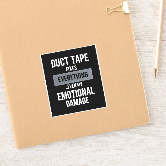 Funny Emotional Damage -Dark Dry Humor Graphic Art Aufkleber (Notizbuch)